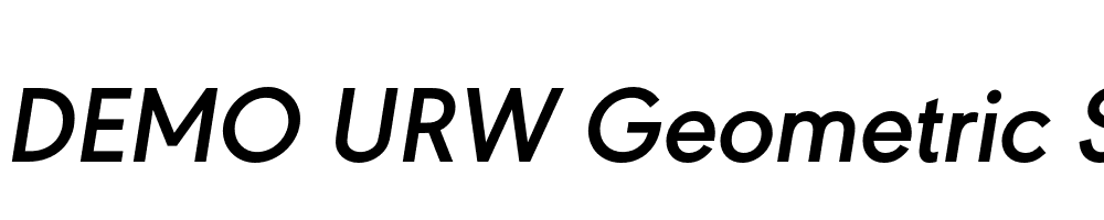  DEMO URW Geometric Semi Bold Italic