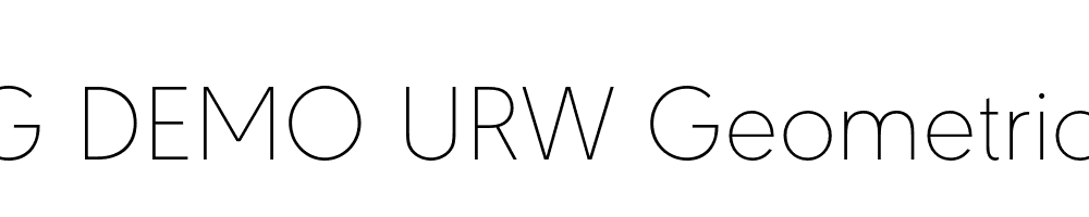  DEMO URW Geometric Thin Regular