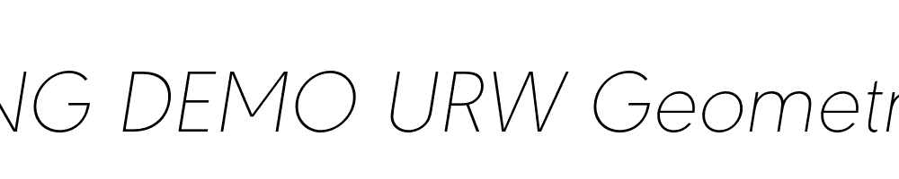  DEMO URW Geometric Thin Italic