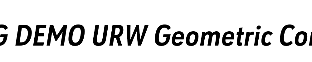  DEMO URW Geometric Cond Bold Italic