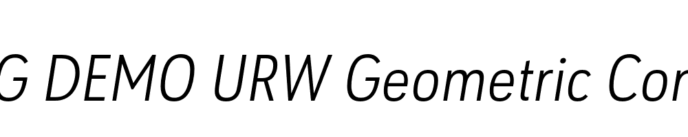  DEMO URW Geometric Cond Light Italic