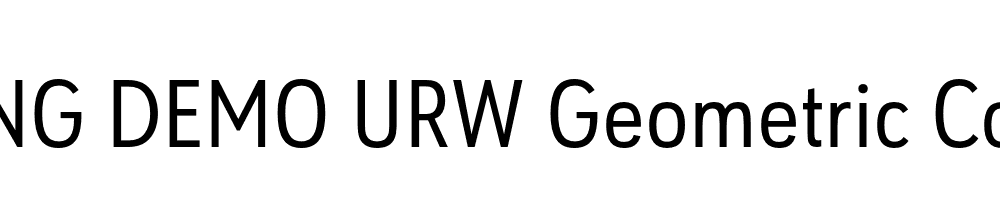  DEMO URW Geometric Cond Regular