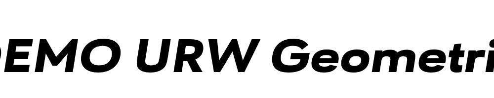  DEMO URW Geometric Ext Black Italic