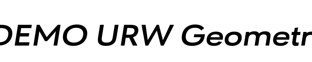  DEMO URW Geometric Ext Bold Italic