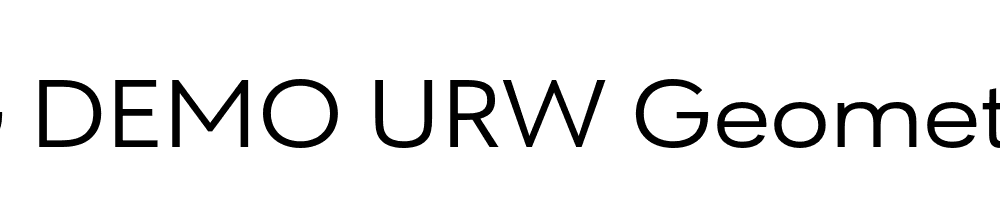  DEMO URW Geometric Ext Regular