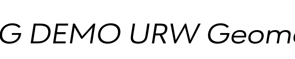  DEMO URW Geometric Ext Italic