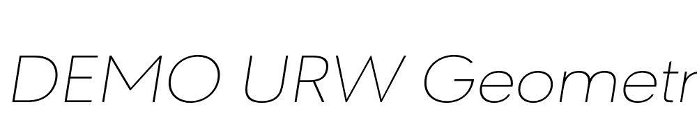  DEMO URW Geometric Ext Thin Italic