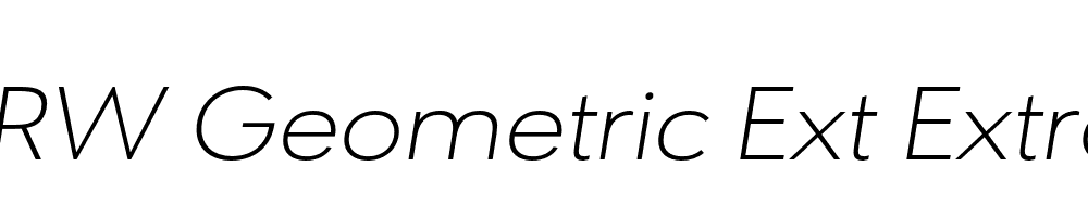  DEMO URW Geometric Ext Extra Light Italic