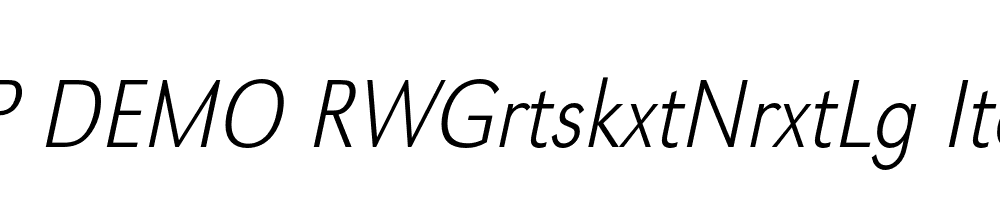 FSP DEMO RWGrtskxtNrxtLg Italic