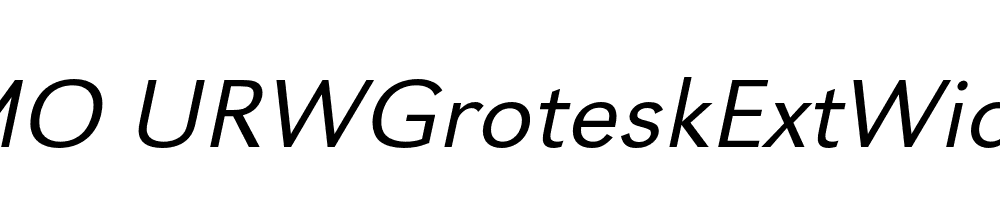 FSP DEMO URWGroteskExtWidLig Italic