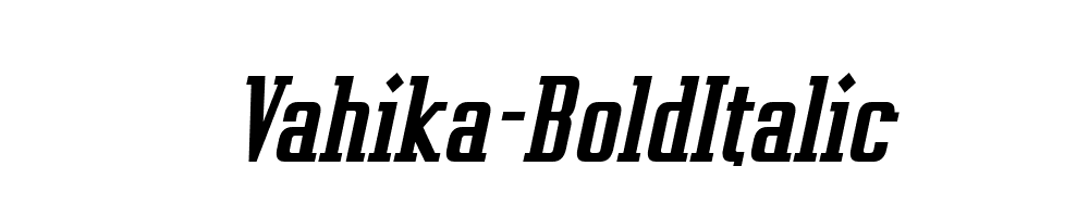 Vahika-BoldItalic