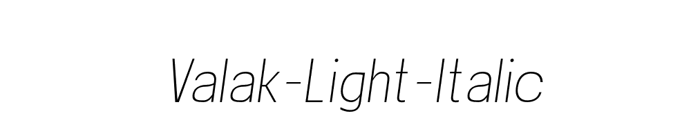 Valak-Light-Italic