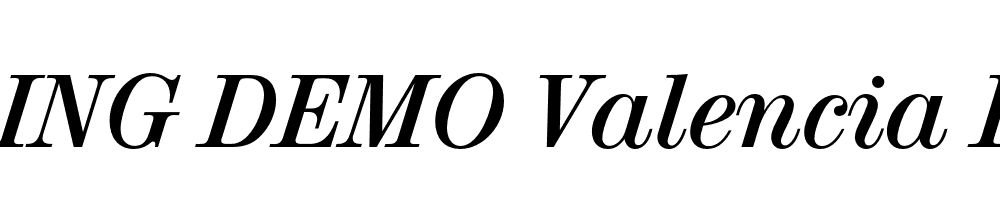  DEMO Valencia Bold Italic