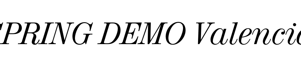  DEMO Valencia Italic