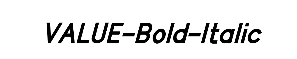 VALUE-Bold-Italic