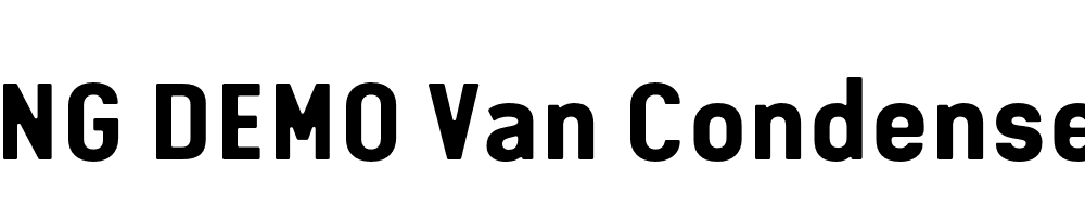  DEMO Van Condensed Pro Bold