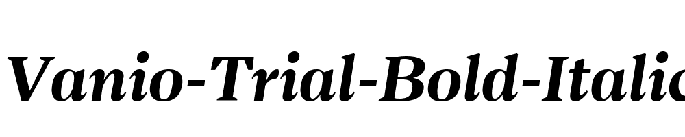 Vanio-Trial-Bold-Italic