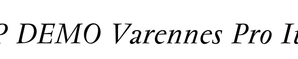 FSP DEMO Varennes Pro Italic