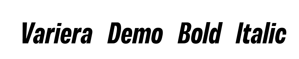 Variera-Demo-Bold-Italic