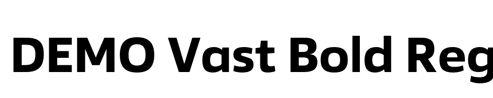 FSP DEMO Vast Bold Regular