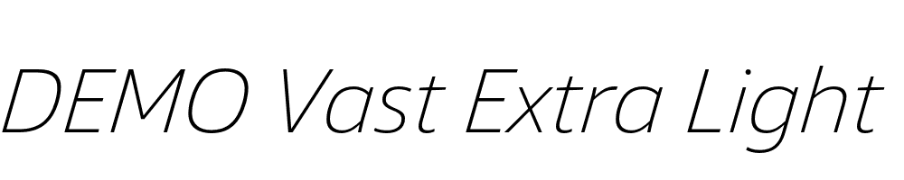 FSP DEMO Vast Extra Light Italic