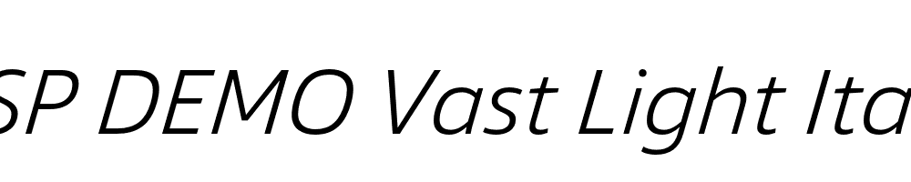 FSP DEMO Vast Light Italic