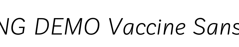  DEMO Vaccine Sans Light Italic