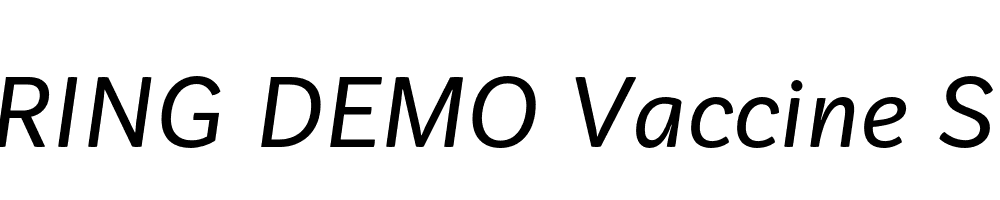  DEMO Vaccine Sans Italic