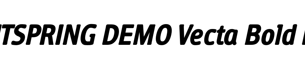  DEMO Vecta Bold Italic