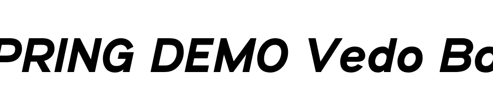  DEMO Vedo Bold Italic