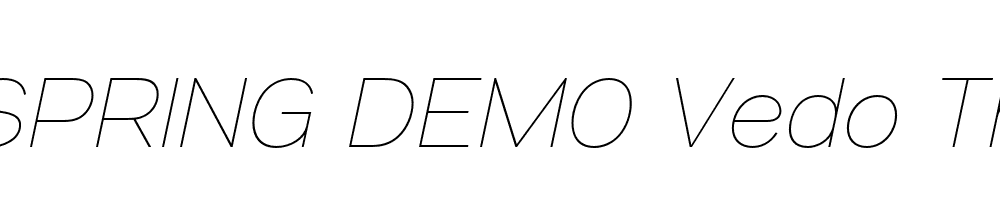  DEMO Vedo ThinItalic