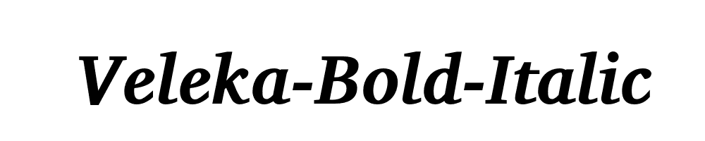 Veleka-Bold-Italic