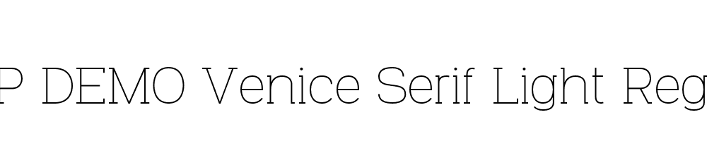 FSP DEMO Venice Serif Light Regular