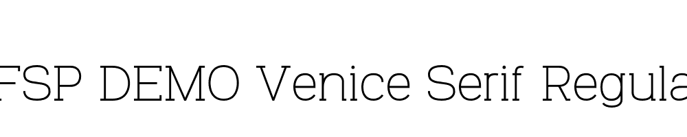 FSP DEMO Venice Serif Regular