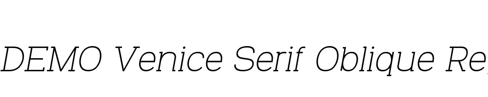 FSP DEMO Venice Serif Oblique Regular