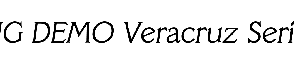  DEMO Veracruz Serial Light Italic