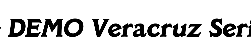  DEMO Veracruz Serial Xbold Italic