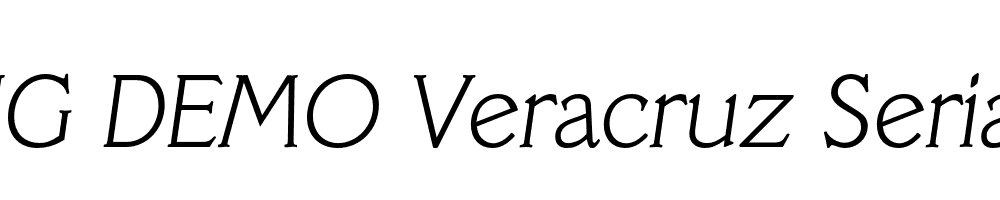  DEMO Veracruz Serial Xlight Italic