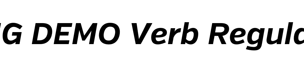  DEMO Verb Regular Bold Italic