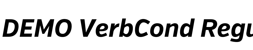  DEMO VerbCond Regular Bold Italic