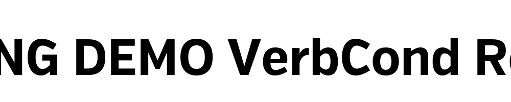  DEMO VerbCond Regular Bold