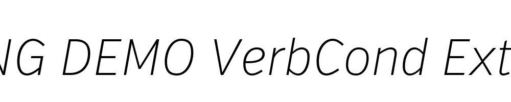  DEMO VerbCond Extralight Italic