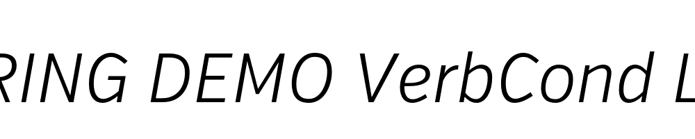  DEMO VerbCond Light Italic