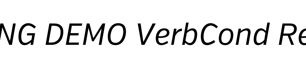  DEMO VerbCond Regular Italic