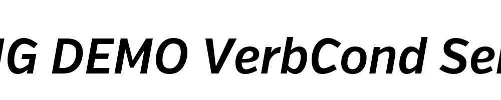  DEMO VerbCond Semibold Italic