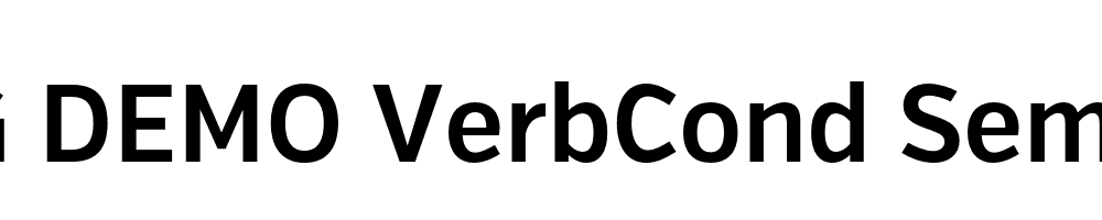  DEMO VerbCond Semibold Regular