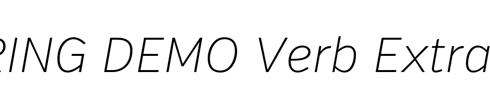  DEMO Verb Extralight Italic