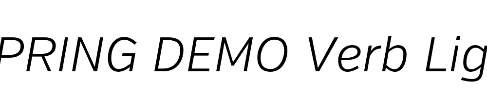  DEMO Verb Light Italic