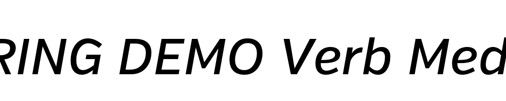  DEMO Verb Medium Italic