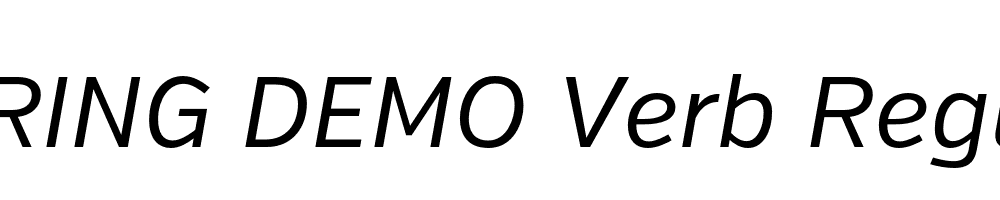  DEMO Verb Regular Italic